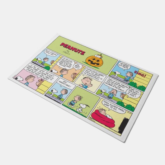 Snoopy & Linus | Het grote pompoen nieuws Deurmat (Schuin)