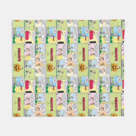 Snoopy & Linus | Het grote pompoen nieuws Fleece Deken (Voorkant (Horizontaal))