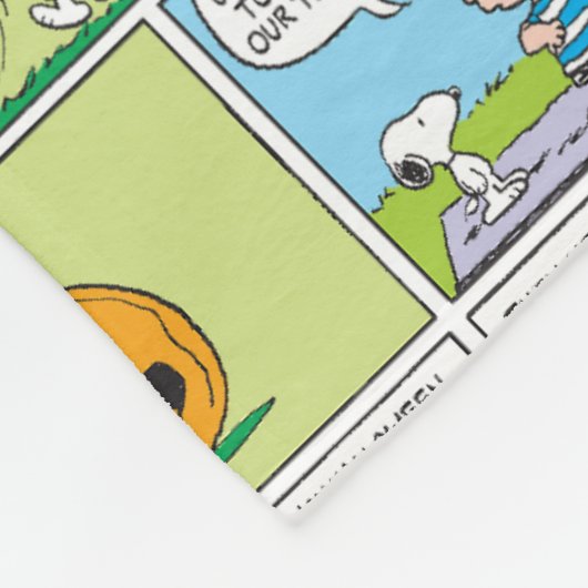 Snoopy & Linus | Het grote pompoen nieuws Fleece Deken (Hoek)