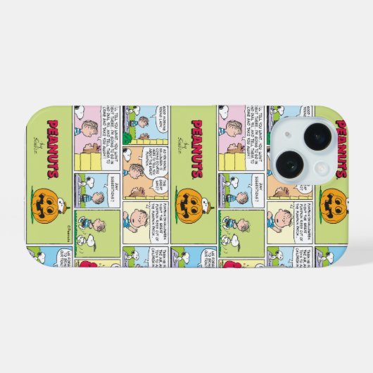 Snoopy & Linus | Het grote pompoen nieuws iPhone 15 Case (Achterkant horizontaal)