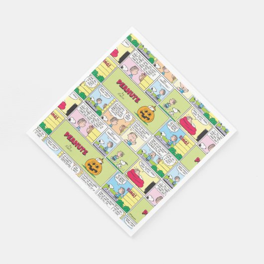 Snoopy & Linus | Het grote pompoen nieuws Servet (Hoek)