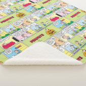 Snoopy & Linus | Het grote pompoen nieuws Sherpa Deken (3/4)