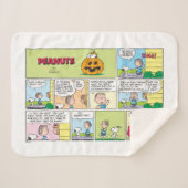 Snoopy & Linus | Het grote pompoen nieuws Sherpa Deken (Voorkant (horizontaal))