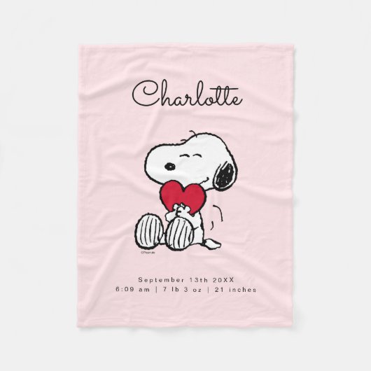 Snoopy | Little Sweetheart Baby Fleece Blanket (Voorkant)