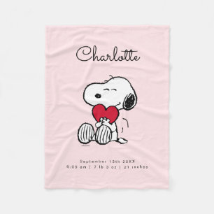 Snoopy Little Sweetheart Baby Fleece Deken
