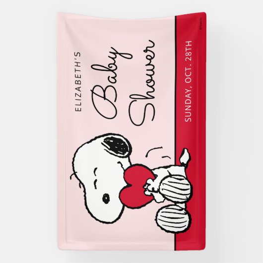 Snoopy | Little Sweetheart Baby Shower Banner (Verticaal)