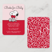 Snoopy | Little Sweetheart Baby Shower Enclosure C Informatiekaartje (Voorkant / Achterkant)