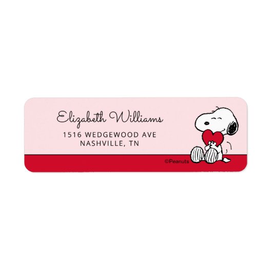 Snoopy | Little Sweetheart Baby Shower Label (Voorkant)