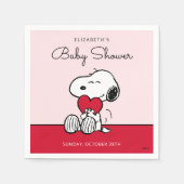 Snoopy | Little Sweetheart Baby Shower Napkins Servet (Voorkant)