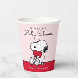 Snoopy | Little Sweetheart Baby Shower Paper Cups Papieren Bekers