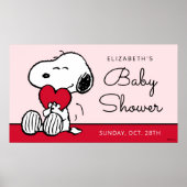 Snoopy | Little Sweetheart Baby Shower Poster (Voorkant)