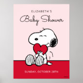 Snoopy | Little Sweetheart Baby Shower Poster (Voorkant)
