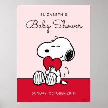 Snoopy | Little Sweetheart Baby Shower Poster