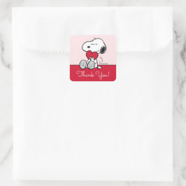 Snoopy | Little Sweetheart Baby Shower Square Stic Vierkante Sticker