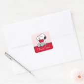 Snoopy | Little Sweetheart Baby Shower Square Stic Vierkante Sticker (Envelop)