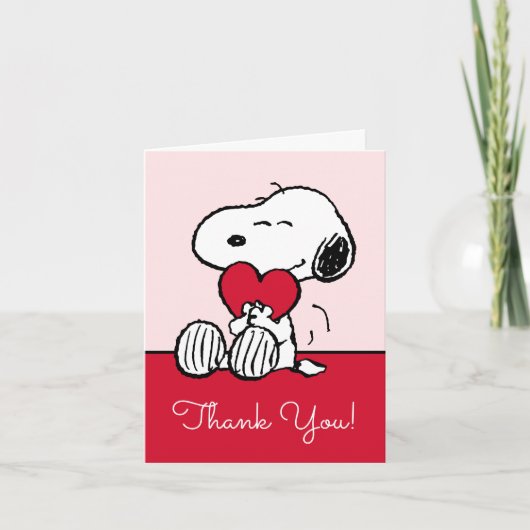 Snoopy | Little Sweetheart Baby Shower Thank You C Bedankkaart (Voorkant)