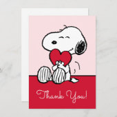 Snoopy | Little Sweetheart Baby Shower Thank You C Bedankkaart (Voorkant / Achterkant)