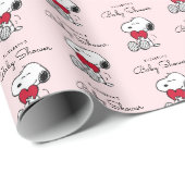 Snoopy | Little Sweetheart Baby Shower Wrapping Pa Cadeaupapier (Rol Hoek)