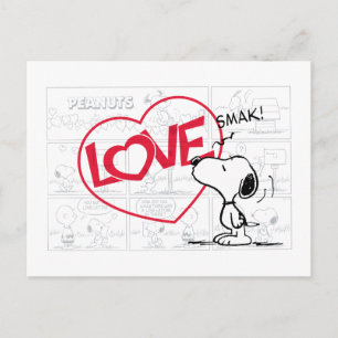 Snoopy "Love" Comic Strip Graphic Briefkaart
