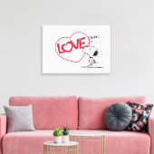 Snoopy "Love" Comic Strip Graphic Canvas Afdruk (Insitu (Woonkamer))