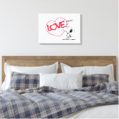 Snoopy "Love" Comic Strip Graphic Canvas Afdruk (Insitu (Slaapkamer))
