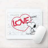Snoopy "Love" Comic Strip Graphic Muismat (Met muis)