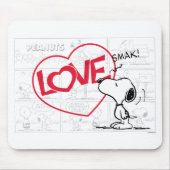 Snoopy "Love" Comic Strip Graphic Muismat (Voorkant)
