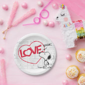 Snoopy "Love" Comic Strip Graphic Papieren Bordje (Feest)