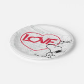 Snoopy "Love" Comic Strip Graphic Papieren Bordje (Gekanteld)