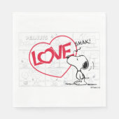 Snoopy "Love" Comic Strip Graphic Servet (Voorkant)
