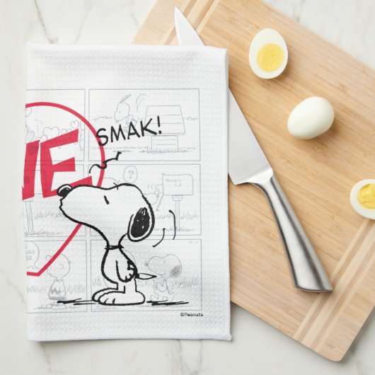 Snoopy "Love" Comic Strip Graphic Theedoek (Quarter Fold)