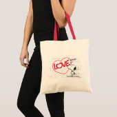 Snoopy "Love" Comic Strip Graphic Tote Bag (Voorkant (product))