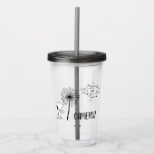 Snoopy met Dandelion Acryl Drinkbeker (Voorkant)