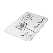 Snoopy met Dandelion Badmat (Gekanteld)