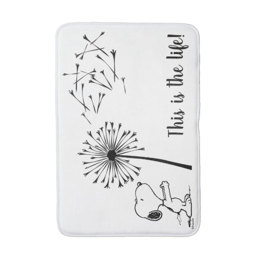 Snoopy met Dandelion Badmat (Voorkant Verticaal)