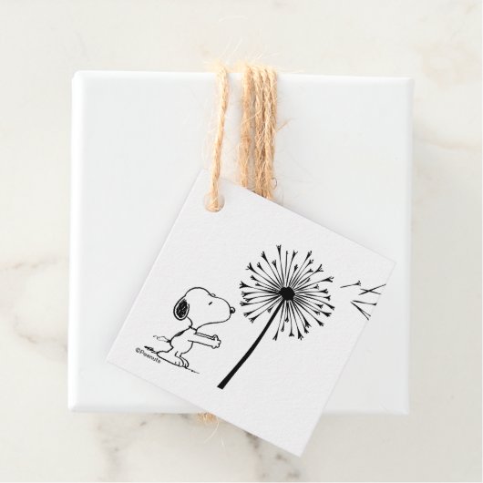 Snoopy met Dandelion Bedankjes Labels (In situ)