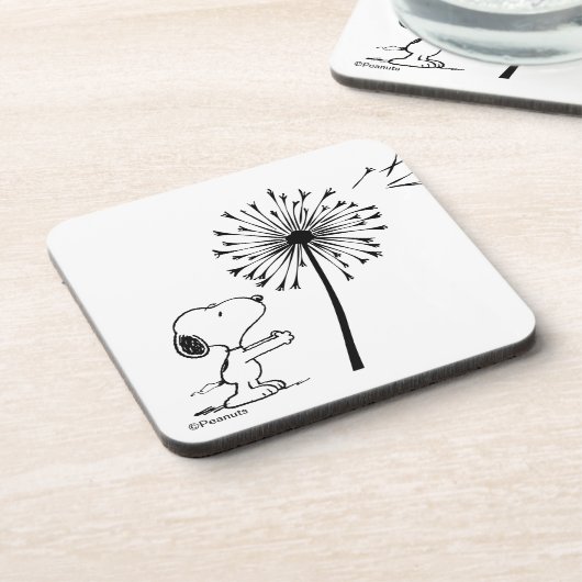 Snoopy met Dandelion Bier Onderzetter (Linkerzijde)