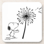Snoopy met Dandelion Bier Onderzetter (Voorkant)