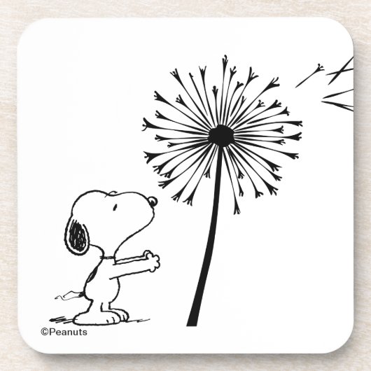 Snoopy met Dandelion Bier Onderzetter (Voorkant)