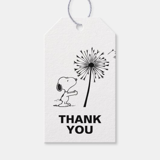 Snoopy met Dandelion Cadeaulabel (Voorkant)