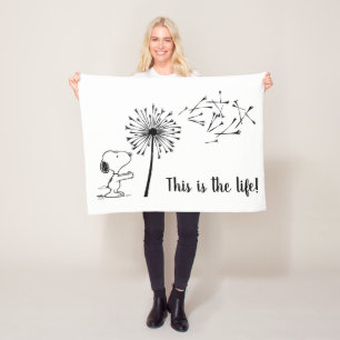 Snoopy met Dandelion Fleece Deken