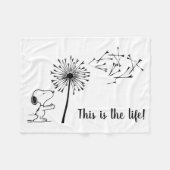 Snoopy met Dandelion Fleece Deken (Voorkant (Horizontaal))