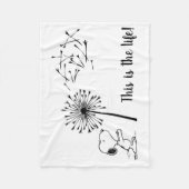 Snoopy met Dandelion Fleece Deken (Voorkant)