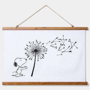 Snoopy met Dandelion Hangend Wandkleed