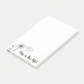 Snoopy met Dandelion Post-it® Notes (Schuin)