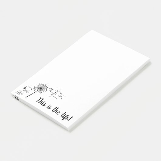 Snoopy met Dandelion Post-it® Notes (Schuin)