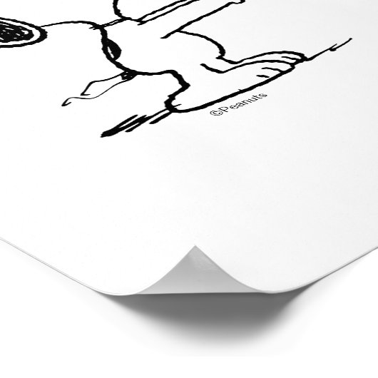 Snoopy met Dandelion Poster (Hoek)