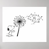 Snoopy met Dandelion Poster (Voorkant)