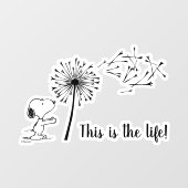 Snoopy met Dandelion Raamsticker (Vel)