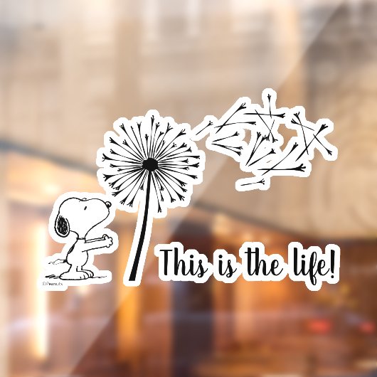 Snoopy met Dandelion Raamsticker (Vel 2)